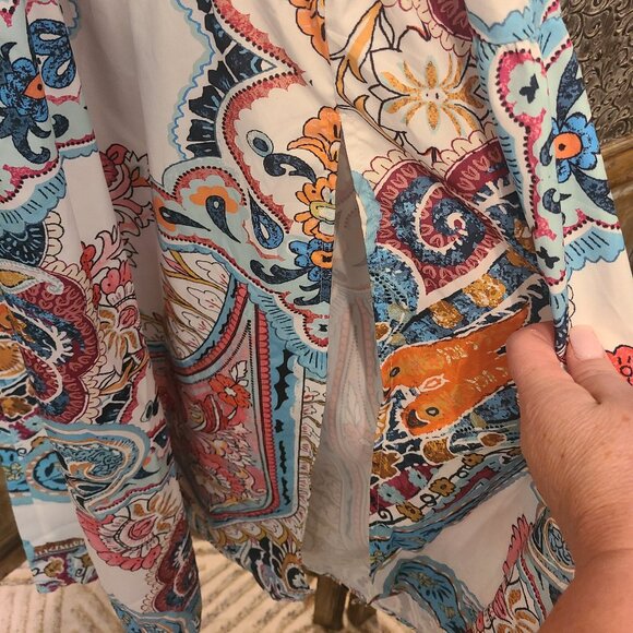 Paisley Print Halter Maxi Dress – Size M (6) - Picture 7 of 10